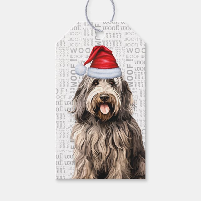Etiqueta Para Presente Festivo Bergamasco Natal (Frente)