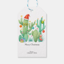 Festivo Natal Cactus com Papai Noel e Ornamento