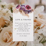 Etiqueta Para Presente Figos e Pampas roxos da Trendy Beauty<br><div class="desc">Adicione um toque de elegância rústica ao seu casamento com estas Etiquetas de Presente Boho Casado, desenhadas com grama de pampas de aquarela e figos roxos profundos. Perfeito para casais que amam sotaques botânicos modernos, esses rastreadores trazem uma sensação quente e orgânica para o seu dia especial. Anexe-os a favores...</div>