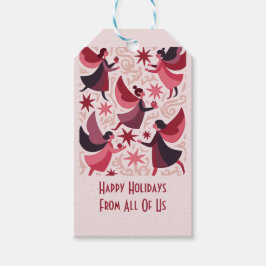 Etiqueta Para Presente Figuras Angelicais Kitschmas Modernas de Meados do