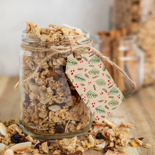 Etiqueta Para Presente Filiais e bagas de Natal (Criador carregado)