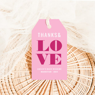 Etiqueta Para Presente Fim de Semana da Despedida de Bachelorette Rosa Ne