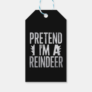 Etiqueta Para Presente Fingir-lhe uma fantasia de Natal de Reindeer