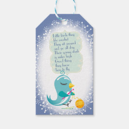 Etiqueta Para Presente Fios de anzol de aves brancas