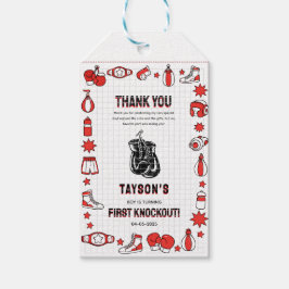 Etiqueta Para Presente First Knockout Boxing 1st Birthday – Fun Kids