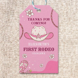 Etiqueta Para Presente First Rodeo Party Girl in Pink and White