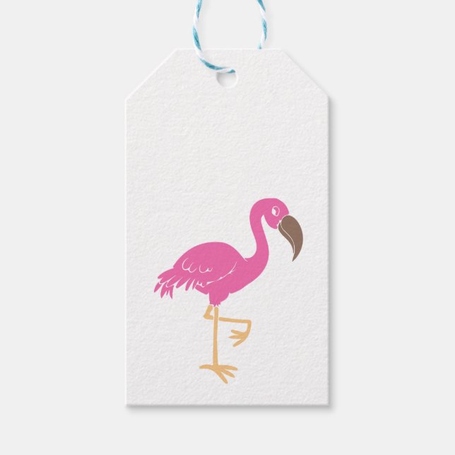 Etiqueta Para Presente Flamingo (Frente)