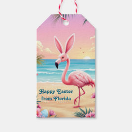 Etiqueta Para Presente Flamingo Bunny Ears Holi