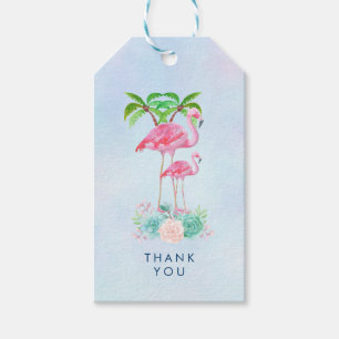 Etiqueta Para Presente Flamingo cor-de-rosa Momma & obrigado do bebê voc