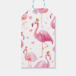 Etiqueta Para Presente Flamingo Coroado – Luxo e Vibrações da Ilha