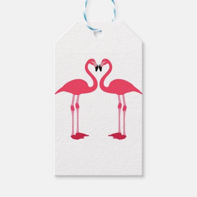 Etiqueta Para Presente flamingos (Frente)