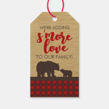 Flannel Mama Bear S'more Love Favor Tags