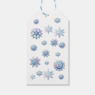 Etiqueta Para Presente Floco de Neve Brilhante