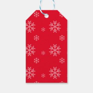 Etiqueta Para Presente Floco de neve Padrão Moderno Feriado de inverno