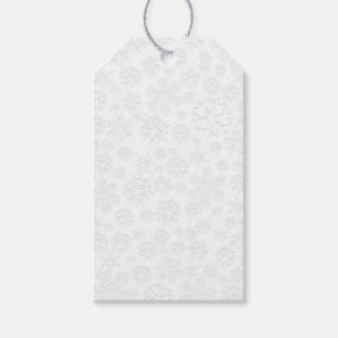 Etiqueta Para Presente Flocos Brancos de Neve