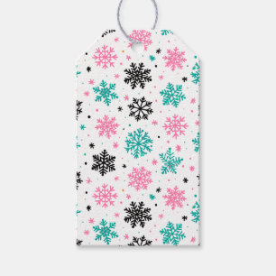 Etiqueta Para Presente Flocos de neve retrô