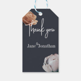 Etiqueta Para Presente Flor azul-poeirento mínimo