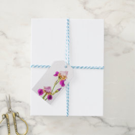 Etiqueta Para Presente Flor de Íris Elegante e Botânica