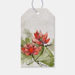 Etiqueta Para Presente Flor de Lotus