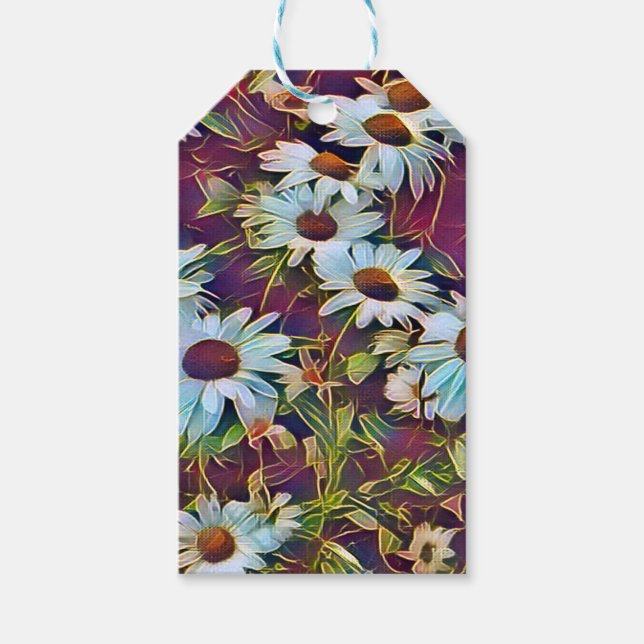 ETIQUETA PARA PRESENTE FLOR DE MARGARIDA  (Frente)