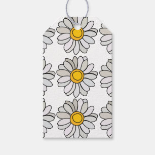 Etiqueta Para Presente Flor de Margarida Floral Margarida 