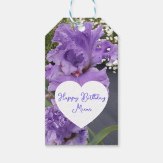 Etiqueta Para Presente Flor Iris Flores Roxo Lavanda Lilás Floral