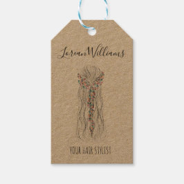 Etiqueta Para Presente Flor Romântica Simples De Cabelo De Casamento De B