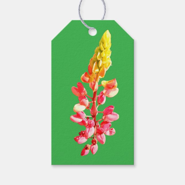 Etiqueta Para Presente Flor rosa (Frente)