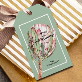 Etiqueta Para Presente Flor Tropical Feliz Natal 