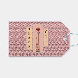 Etiqueta Para Presente Flor Vermelho Simples