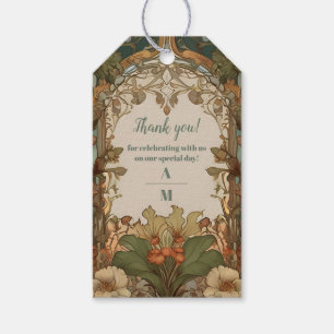Etiqueta Para Presente Flora Vintage Arte Novo Casamento