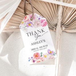 Etiqueta Para Presente Floral Colorido Obrigado
