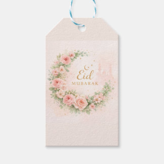 Etiqueta Para Presente Floral Eid Mubarak – Blush Pink Islamic Gift f