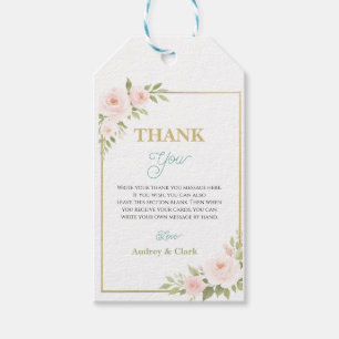Etiqueta Para Presente Floral Gold Script Sweet Sixteen   Elegante 16º 