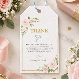 Etiqueta Para Presente Floral Gold Script Sweet Sixteen Elegante 16º