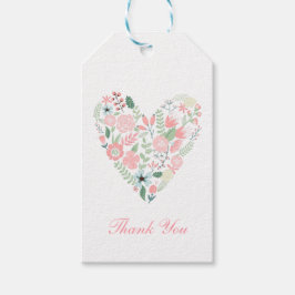 Etiqueta Para Presente Floral Heart Wedding