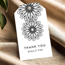 Floral minimalista moderno preto e branco