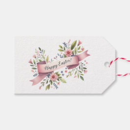 Etiqueta Para Presente Floral Watercolor Easter Gift Tag