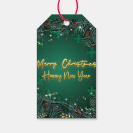 Etiqueta Para Presente Floral Watercolor - Marcha Feliz Presente de Natal