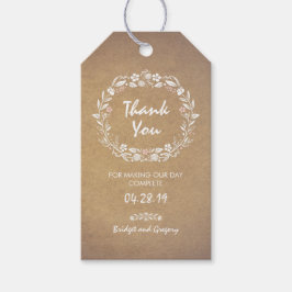 Etiqueta Para Presente Floral Wreath Wedding
