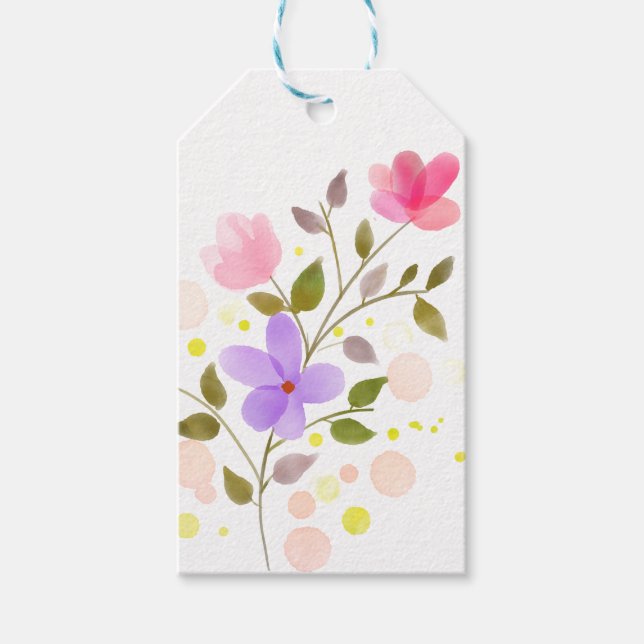 Etiqueta Para Presente Flores Bons (Frente)