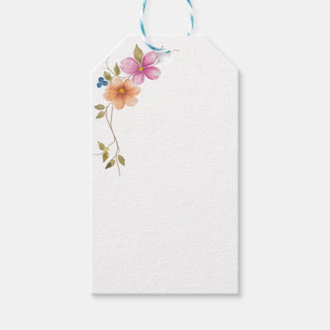 Etiqueta Para Presente Flores da Manhã (Frente)