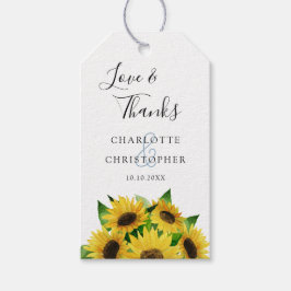 Etiqueta Para Presente Flores de água e flores do sol obrigado você etiqu