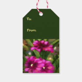 Etiqueta Para Presente Flores De Dália Rosa Escuro Flores De Dália Flor V