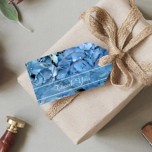 Etiqueta Para Presente Flores de Hydrangea Azul Marcas de Favor de Casame