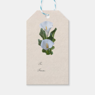 Etiqueta Para Presente Flores de Lírio Calla Floral Elegante Noiva Casame
