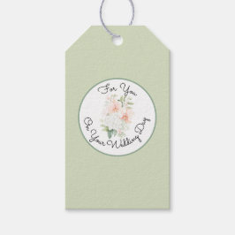 Etiqueta Para Presente Flores de Orquídea Rosa Verde Bridal Shower 