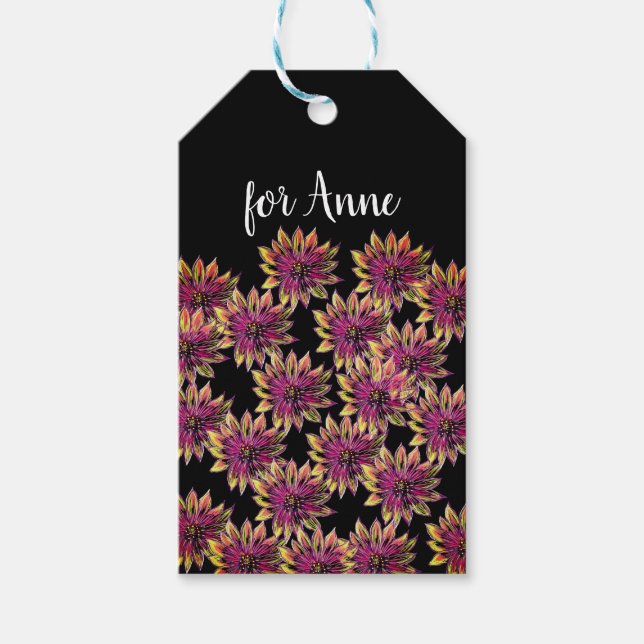 Etiqueta Para Presente Flores de primavera (Frente)