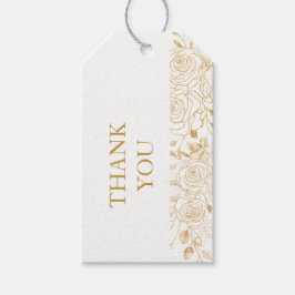 Etiqueta Para Presente FLORES Douradas