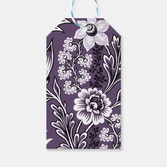 Etiqueta Para Presente Flores Fantásticas (Ameixa) Arte Refinada (Frente)